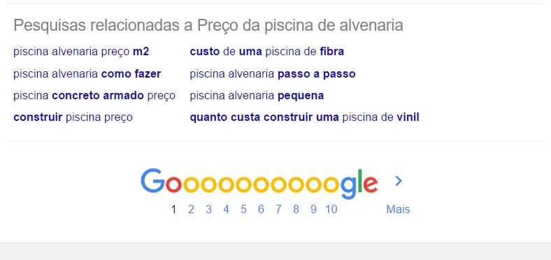 Sugestões para "Preço da piscina de alvenaria"