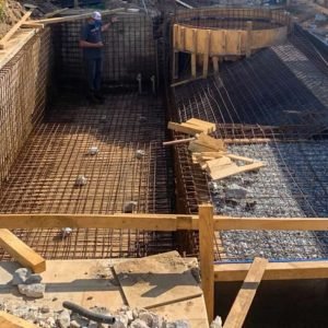 Construção da piscina de concreto armado do Sr. Aimoré - São Luiz